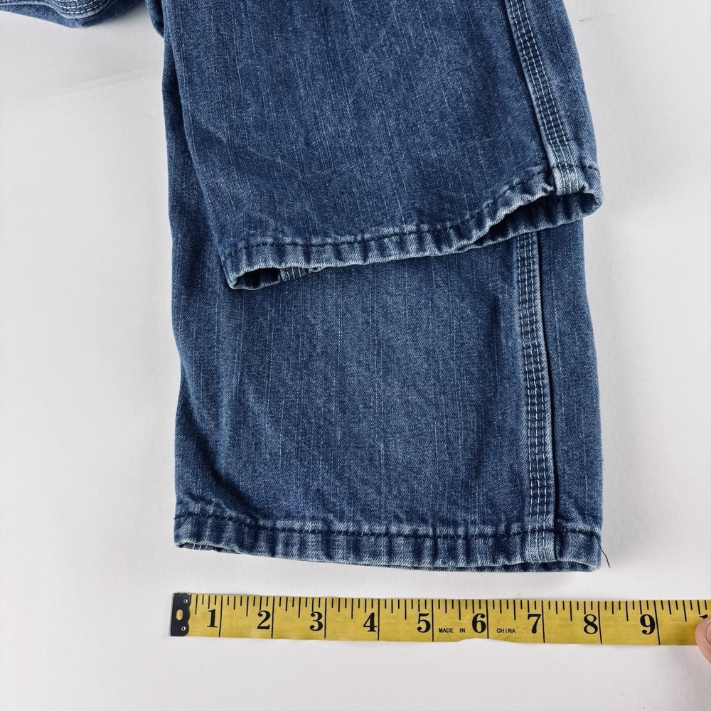 Key Overalls Women Size 16 Reg Bibs Denim Utility Pockets Buttons Logo Workwear - Picture 12 of 12